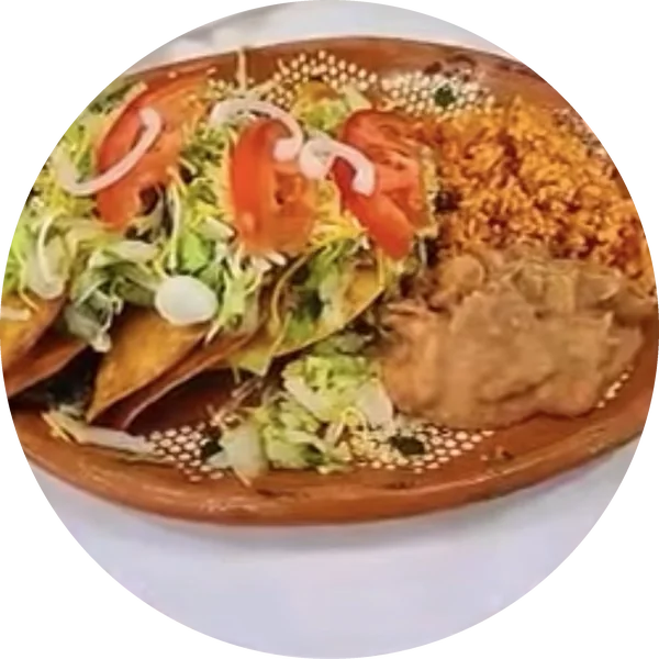 Tostadas with rice and beans